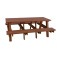Mesa com banco para churrasqueira madeira plstica 2 m