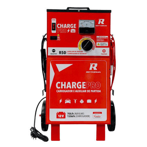 Carregador de bateria 12V 50A com auxiliar de partida Charge PRO