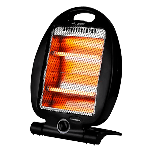 Aquecedor el�trico 800W quartzo 2 em 1 com 2 n�veis de aquecimento