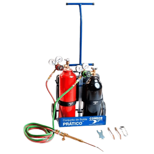 Conjunto de solda Oxig�nio/Acetileno Pr�tico - 407350
