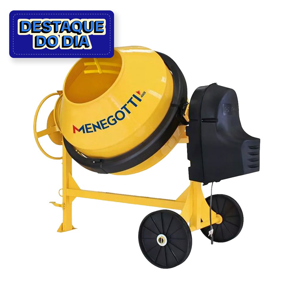 Betoneira 400 litros com motor2 hp monof�sic