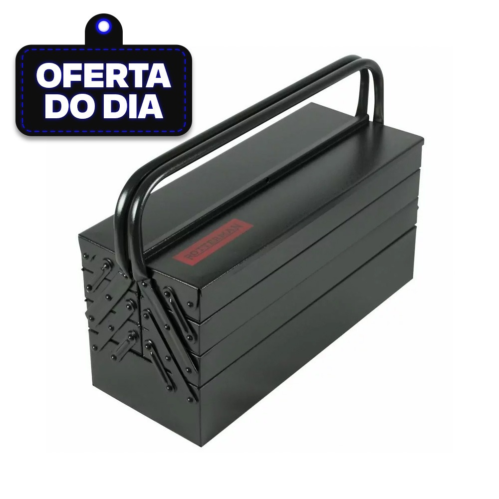 Caixa de ferramentas sanfonada com 7 gavetas