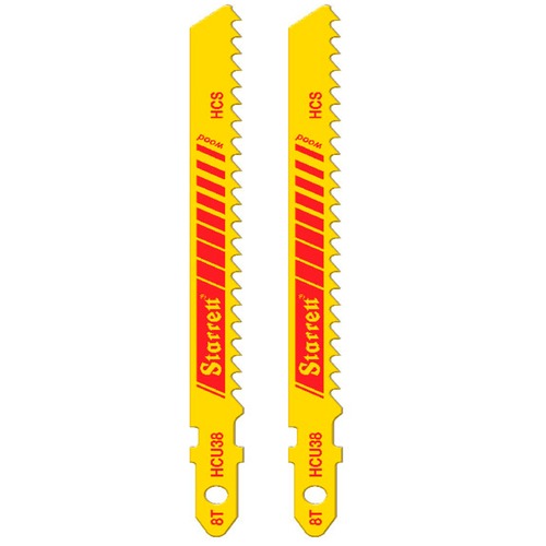 Lâmina serra tico tico 100 mm 8 dentes bimetal para madeira 2 peças - HCU38-2 Lâmina serra tico tico 100 mm 8 dentes bimetal para madeira 2 peças - HCU38-2