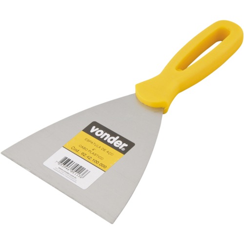 Espátula de aço 100 mm com cabo plástico Espátula de aço 100 mm com cabo plástico