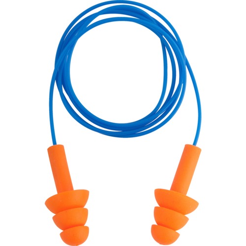 Protetor auditivo tipo plug de silicone com cord�o em PVC