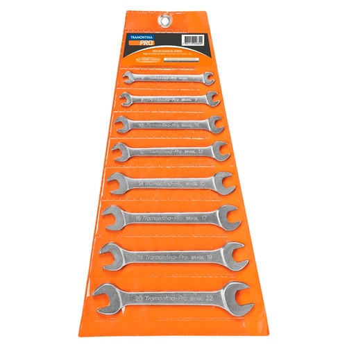 Jogos de chave fixa 6 a 22 mm a�o cromo van�dio com 8 pe�as - 44610/208