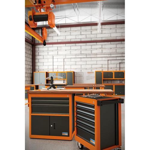 Arm�rio para ferramentas 1 porta com visor + 29 gavetas pl�sticas laranja