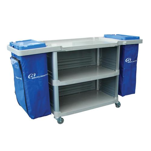 Carro funcional extra 2 bolsas com fechamento