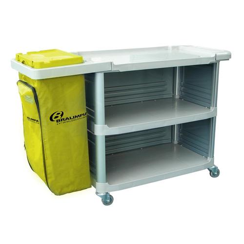 Carro funcional extra com 1 bolsa com fechamento