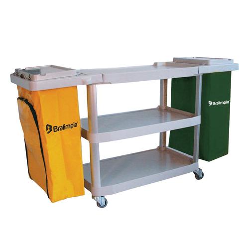 Carro funcional extra com 2 bolsas amarela e verde - CEAMVD