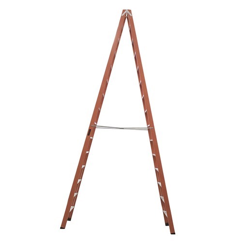 Escada tesoura dupla em fibra de vidro 15 degraus 4,50 m - ESC15450