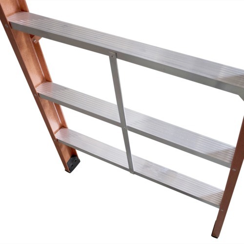 Escada tesoura dupla em fibra de vidro 15 degraus 4,50 m - ESC15450