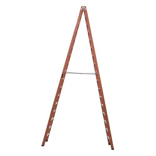 Escada de fibra de vidro 17 degraus 5,1 m modelo americana dupla - ESC17510