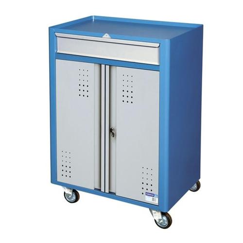 Carrinho para ferramentas fechado com 1 gaveta e porta inferior