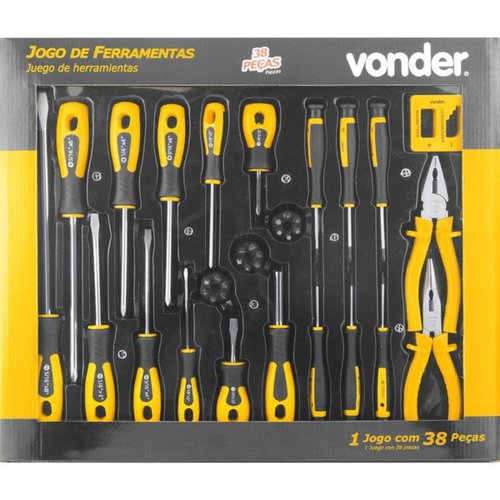 Jogo de ferramentas manuais com 38 pe�as