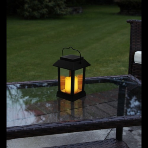 Lumin�ria vela solar decorativa de led �mbar