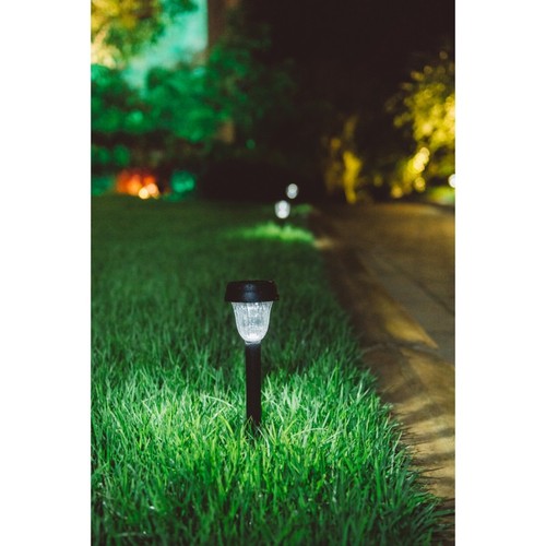 Luminária solar em abs para jardim led branco 6000k Luminária solar em abs para jardim led branco 6000k