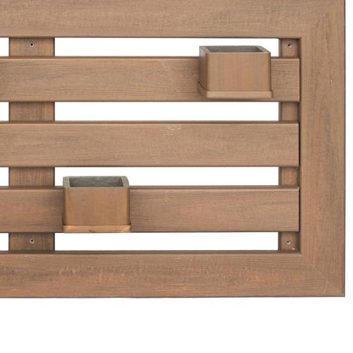 Floreira horizontal em madeira plástica 600 x 1200 mm ipê Floreira horizontal em madeira plástica 600 x 1200 mm ipê