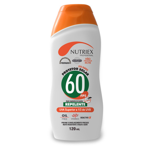 Protetor solar com repelente profissional 120 ml FPS 60 - 62802 Protetor solar com repelente profissional 120 ml FPS 60 - 62802