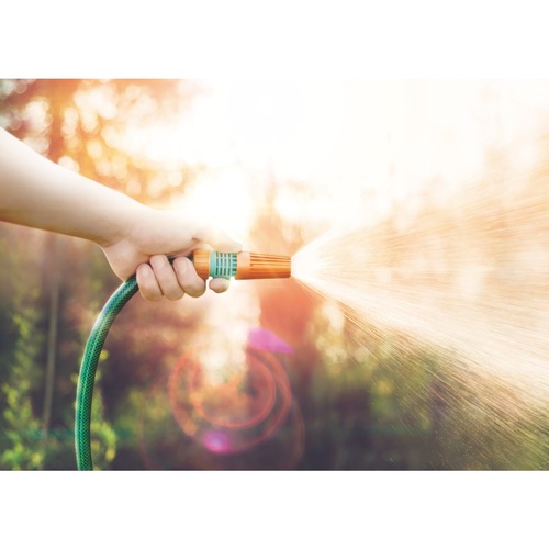 Mangueira flex�vel para jardim 20 metros com suporte e esguicho