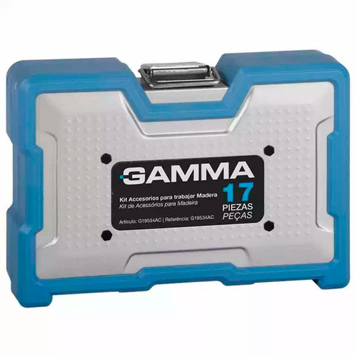 Kit de brocas e acessórios para madeira com estojo 17 peças - G19534AC Kit de brocas e acessórios para madeira com estojo 17 peças - G19534AC