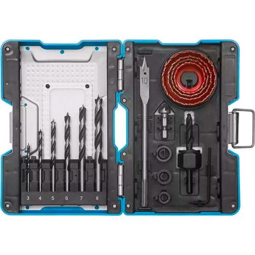 Kit de brocas e acessórios para madeira com estojo 17 peças - G19534AC Kit de brocas e acessórios para madeira com estojo 17 peças - G19534AC