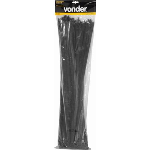 Abra�adeira de nylon preta 12 mm x 64 cm com 100 pe�as