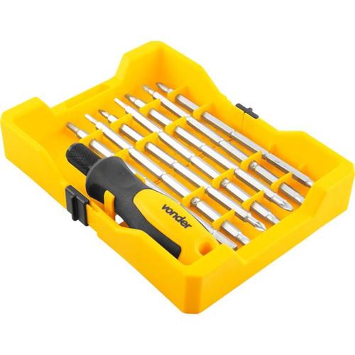 Jogo de ponteiras longas duplas com 8 peças encaixe sextavado 1/4 Jogo de ponteiras longas duplas com 8 peças encaixe sextavado 1/4