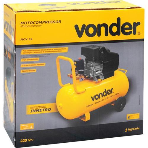Compressor de ar 6,5 p�s 25 litros 2 hp - MCV25  220V