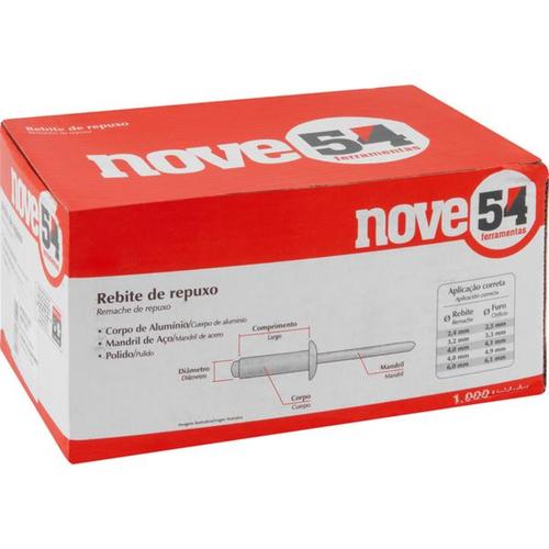 Rebite de repuxo 4,0 x 22 mm 1000 pe�as