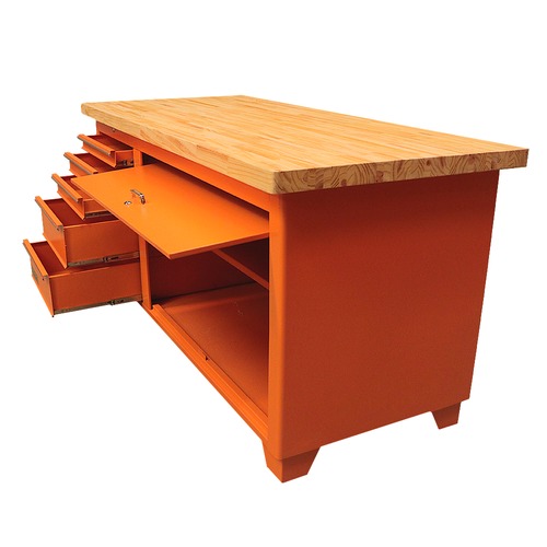 Bancada fechada com 5 gavetas e 1 porta retr�til - RLL-217AL