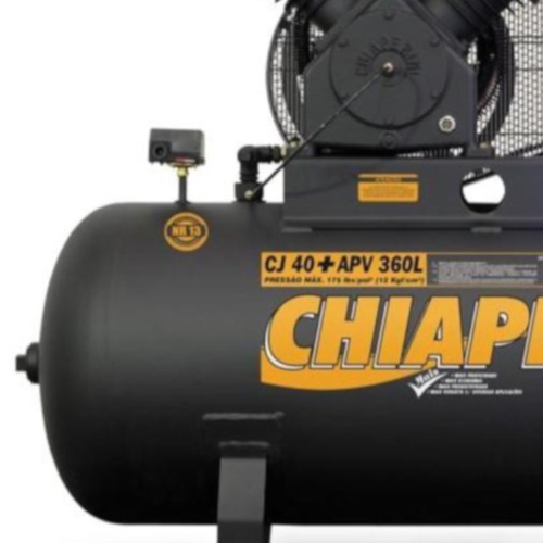 Compressor de ar 40 pés 360 litros 10 hp 175 lbs trifásico - CJ 40+ APV 360L Compressor de ar 40 pés 360 litros 10 hp 175 lbs trifásico - CJ 40+ APV 360L