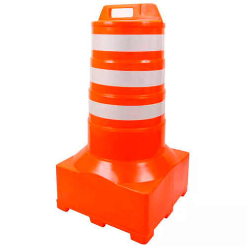 Cone Barril sinalizador de tráfego 110 cm refletivo base quadrada Cone Barril sinalizador de tráfego 110 cm refletivo base quadrada