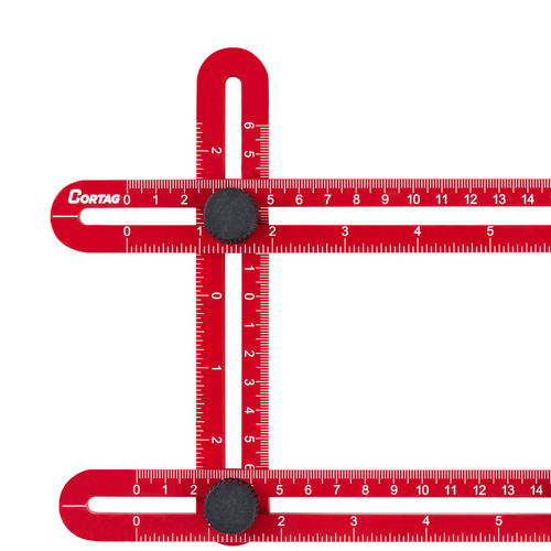 Esquadro pl�stico ajust�vel com 4 r�guas - 61878 