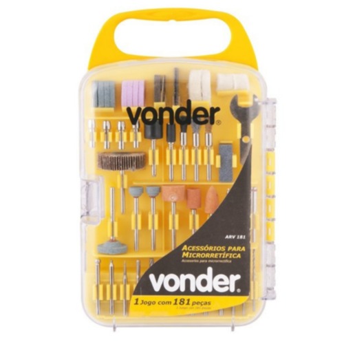 Acess�rios para micro ret�fica com 181 pe�as - ARV 181