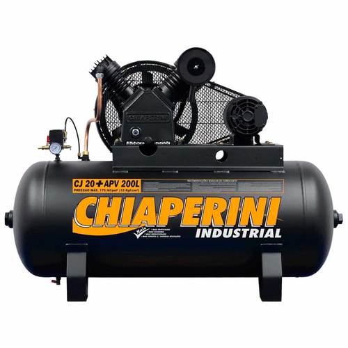 Compressor de ar 20 p�s 200l 5 hp 175 lbs monof�sico - CJ 20+ APV 200L  220V