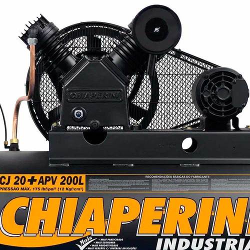 Compressor de ar 20 p�s 200l 5 hp 175 lbs monof�sico - CJ 20+ APV 200L  220V
