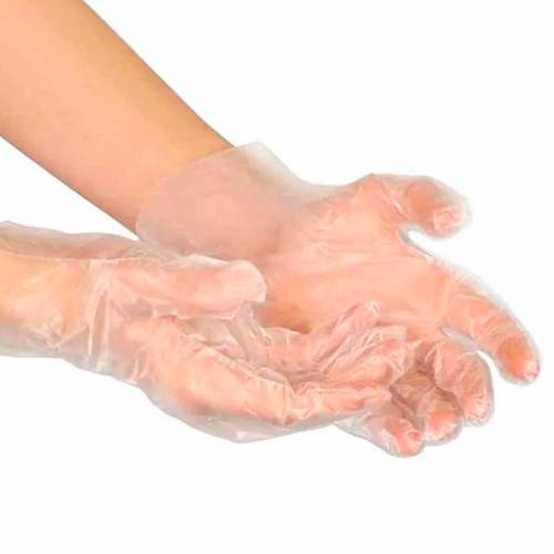 Luva pl�stica descart�vel pacote com 50 pares - LU0006
