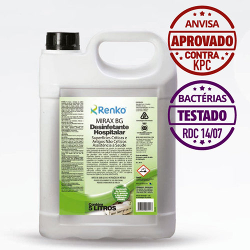 Desinfetante hospitalar concentrado 5 litros - MIRAX BG Desinfetante hospitalar concentrado 5 litros - MIRAX BG