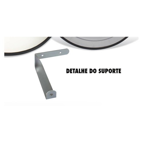 Espelho Panorâmico 500 mm com acabamento de borracha Espelho Panorâmico 500 mm com acabamento de borracha