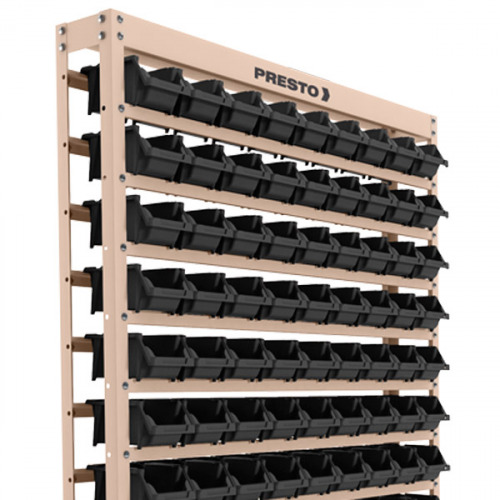 Estante met�lica com 108 gavetas n� 3 preta