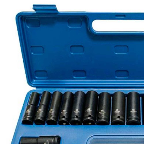 Jogo de soquete de impacto sextavado 10 à 27 mm encaixe 1/2 Jogo de soquete de impacto sextavado 10 à 27 mm encaixe 1/2