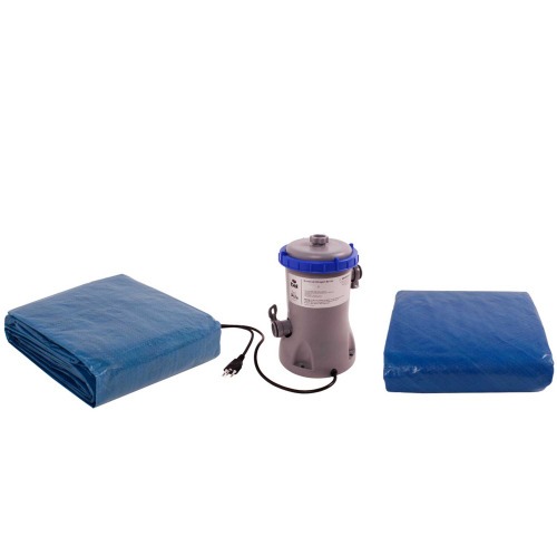 Piscina estruturada 10.000 litros com filtro + forro + cobertura  220V