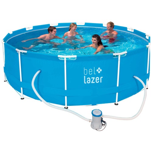 Piscina estruturada 10.000 litros com filtro + forro + cobertura  220V