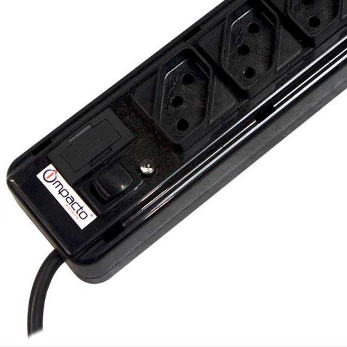 Filtro de linha 4 tomadas 1,1 metro 10A preto