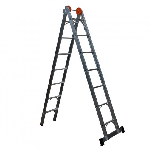 Escada de alum�nio extens�vel 3,25 x 5,02 m 2 x 9 degraus 3 em 1