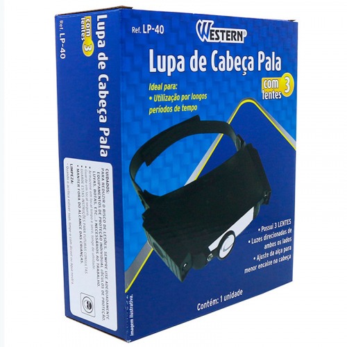 Lupa de cabe�a com 3 lentes de aumento - LP-40