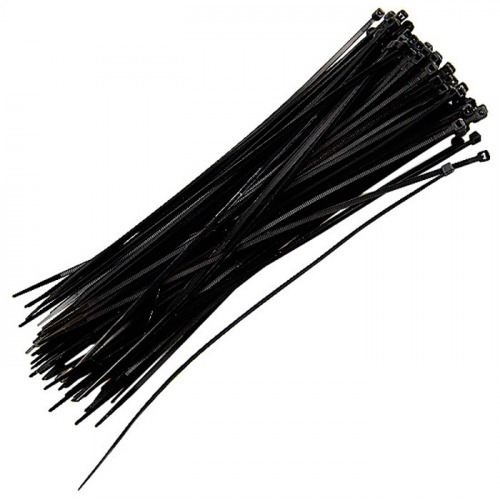 Abra�adeira de nylon 7,6 mm x 35 cm com 100 pe�as preta - GYCTP022B