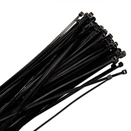 Abra�adeira de nylon 7,6 mm x 35 cm com 100 pe�as preta - GYCTP022B