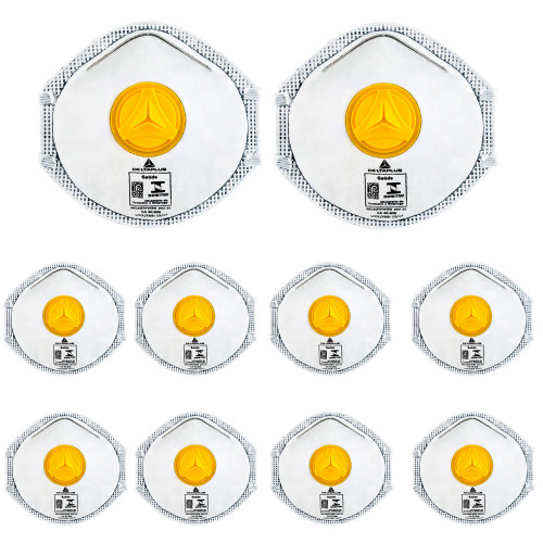 Kit 10 M�scaras contra poeiras e n�voas com v�lvula carv�o ativado N95 PFF2 - CONFORT